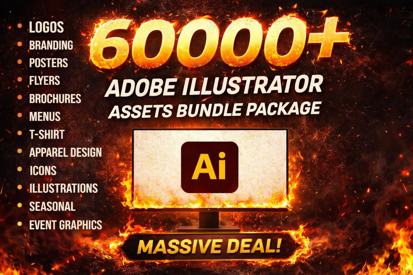 60,000+ Adobe Illustrator Assets & Templates Mega File